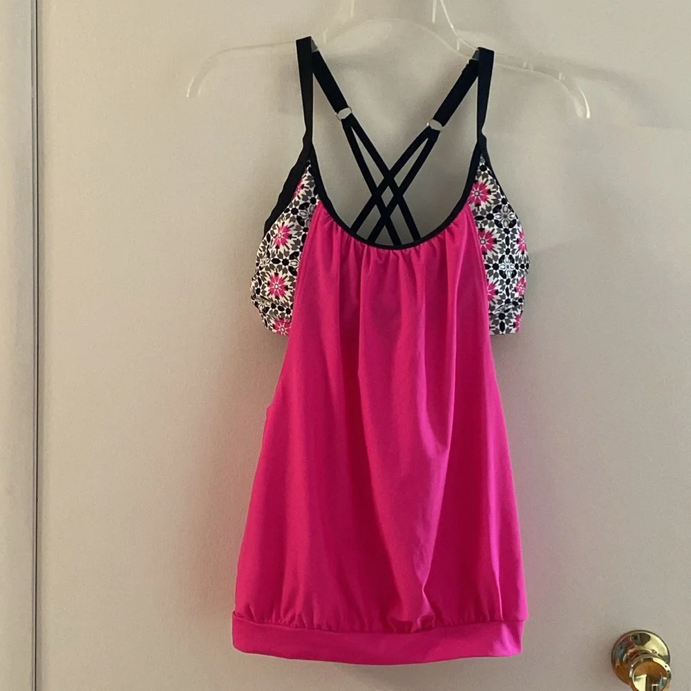 Tankini Top Padded Bra Size Medium Multiple Colors